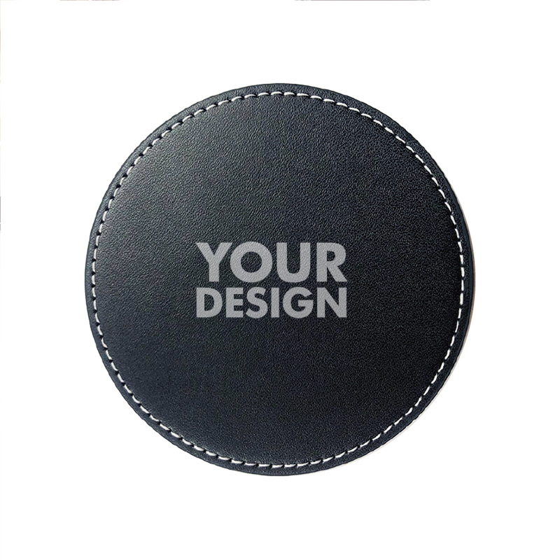 Custom PU Leather Coaster2