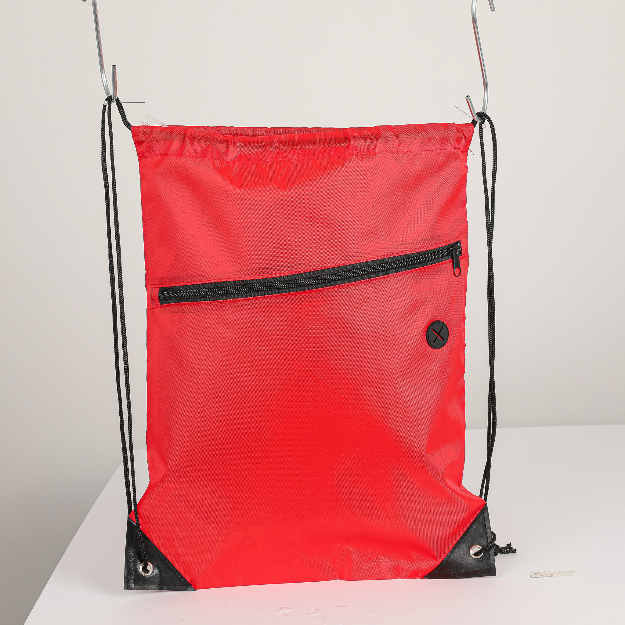 Polyester Drawstring Backpack With Zipper3