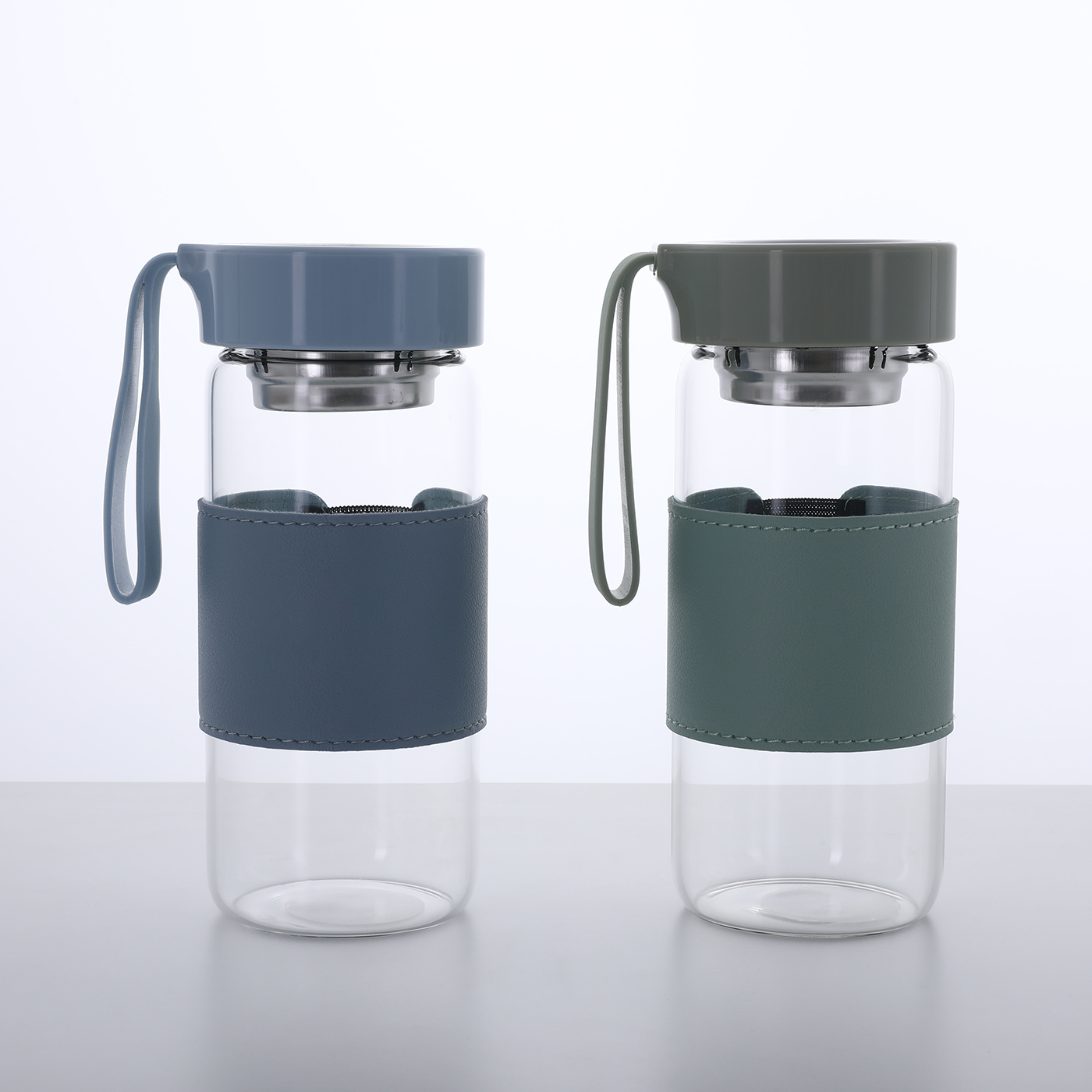 16 oz. Portable Borosilicate Wide Mouth Water Bottle3