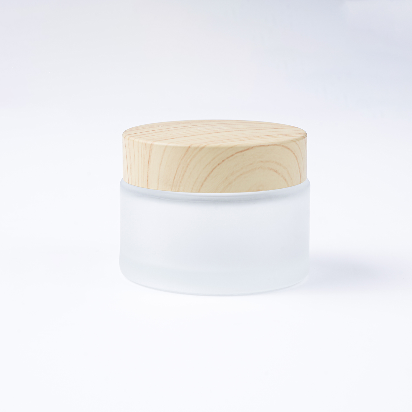 Small Frosted Glass Cream Jar2