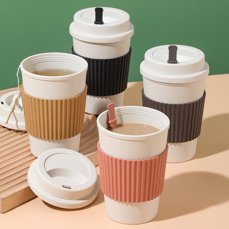 Wheat Straw Leakproof Airtight Coffee Cup