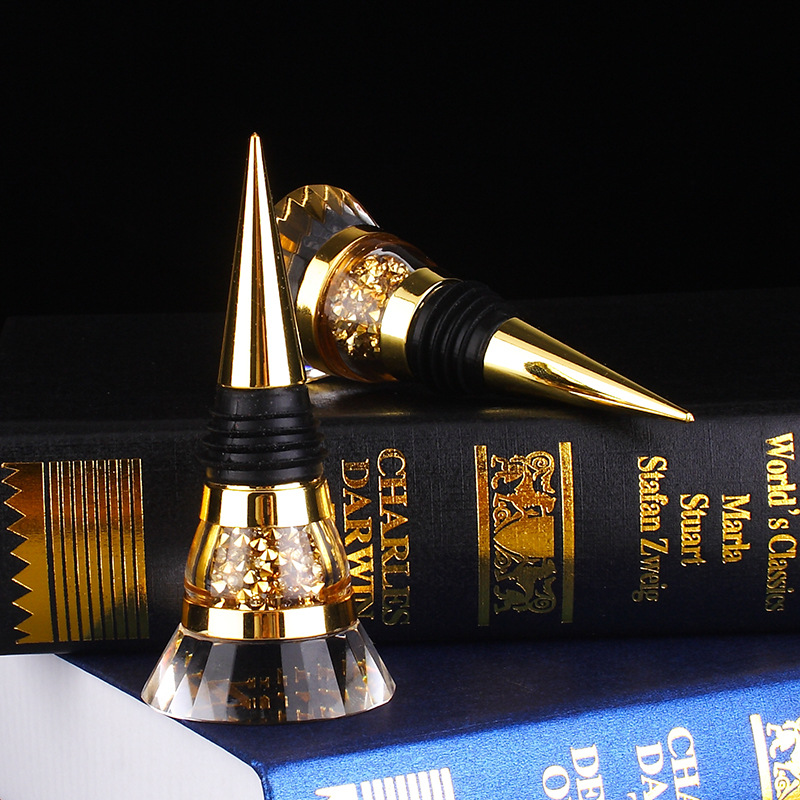 Premium Crystal Filled Wine Bottle Stopper2