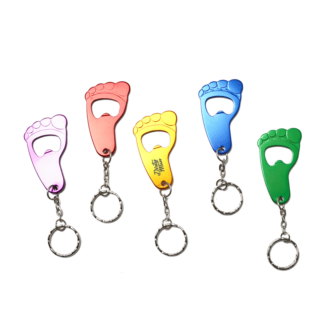 Foot Shape Bottle Opener Keychain1
