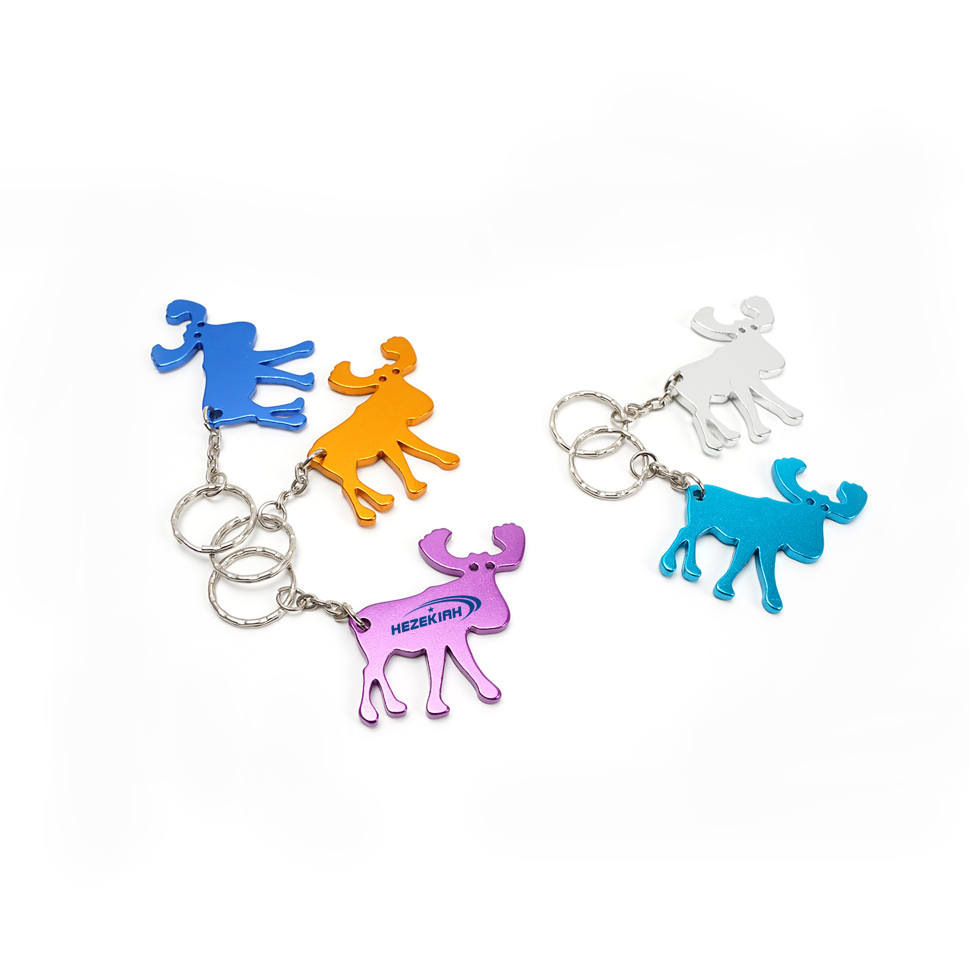 Elk Shape Bottle Opener Keychain1