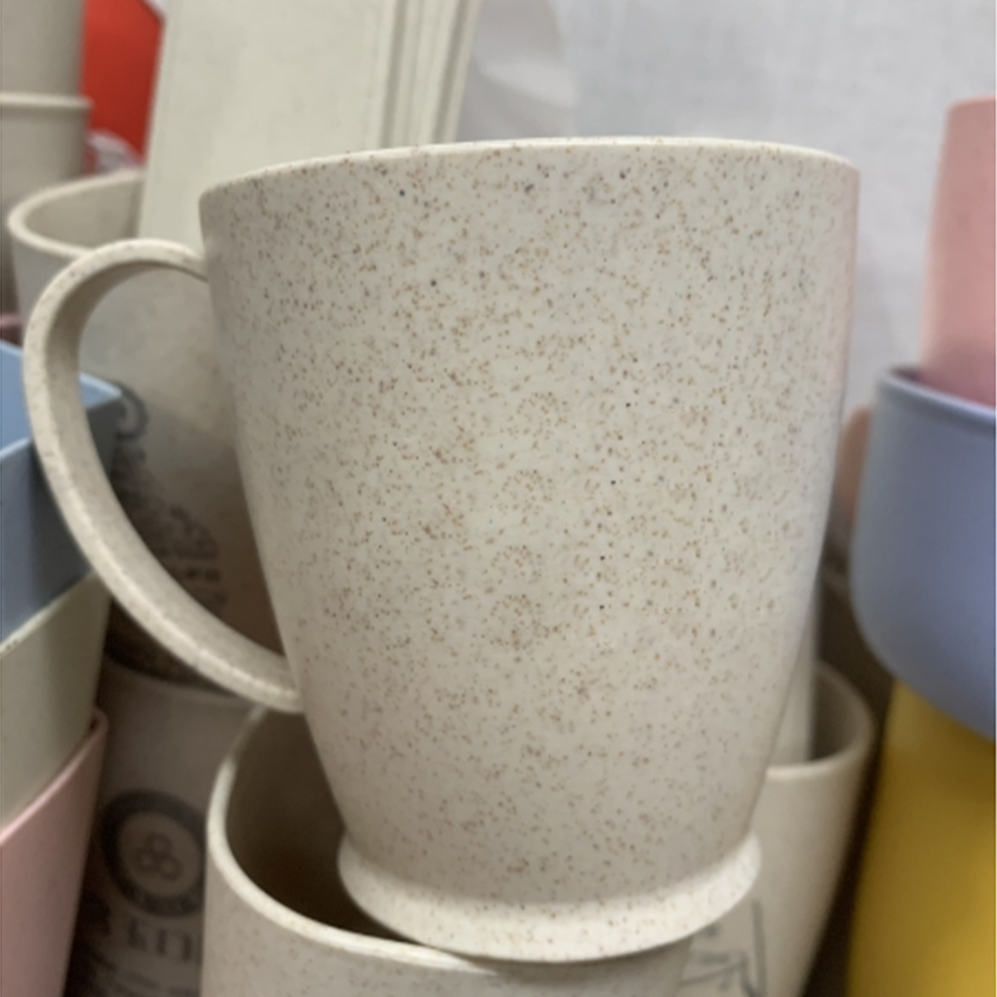 Promotional Wheat Straw Plastic Cup With Handle3