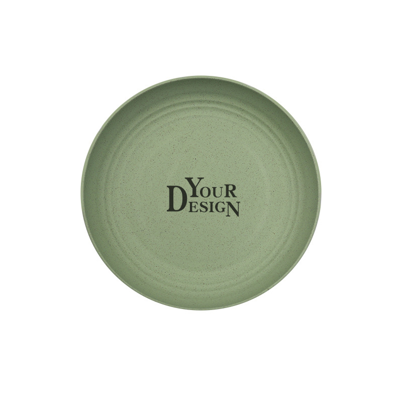 Four Pack Wheat Straw Household Unbreakable Plate1