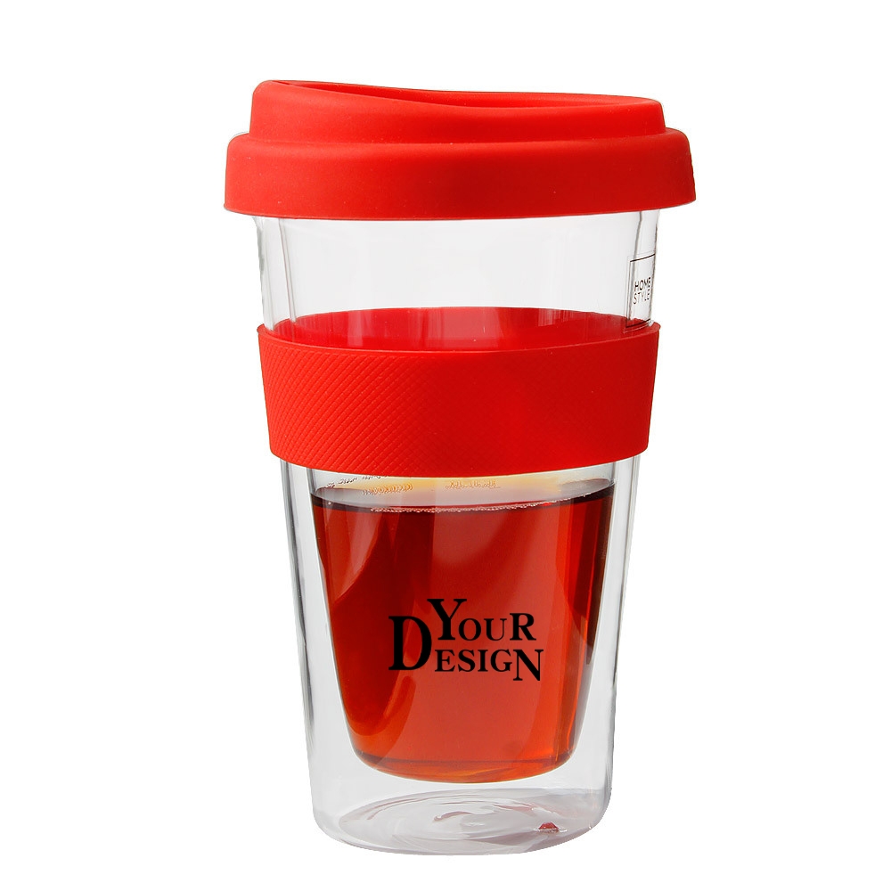 12 oz. Clear Mug With Silicone Lid And Sleeve1