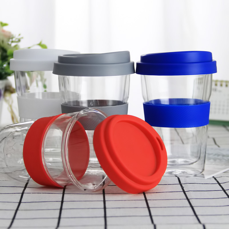 12 oz. Clear Mug With Silicone Lid And Sleeve2