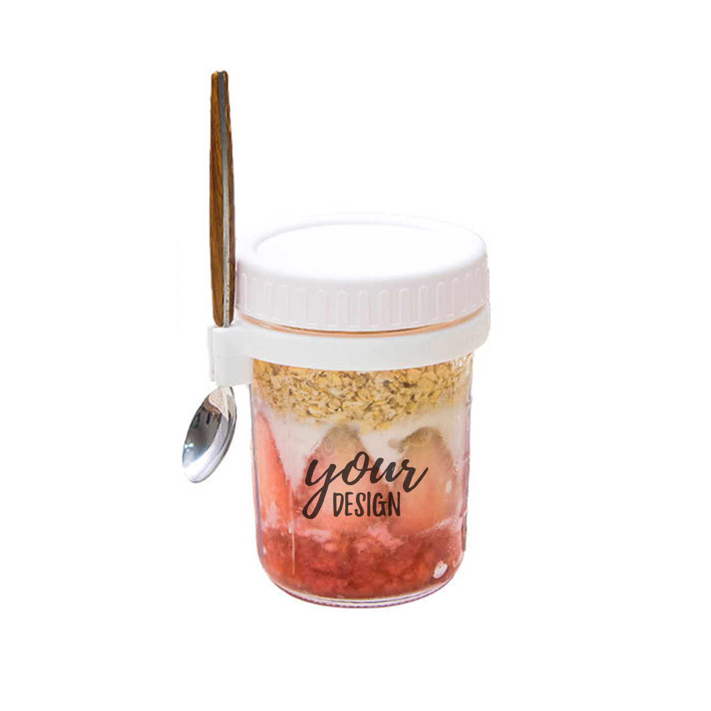20 oz. Overnight Oats Jar With Lid And Spoon1