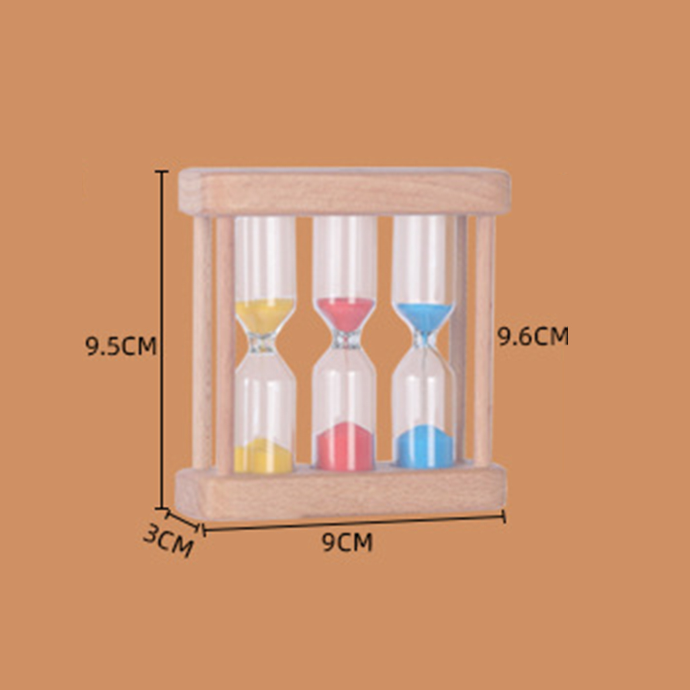 Wood Frame Hourglass Clock Timer1