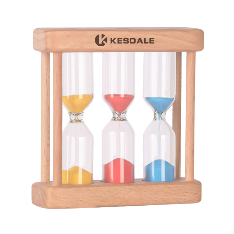 Wood Frame Hourglass Clock Timer
