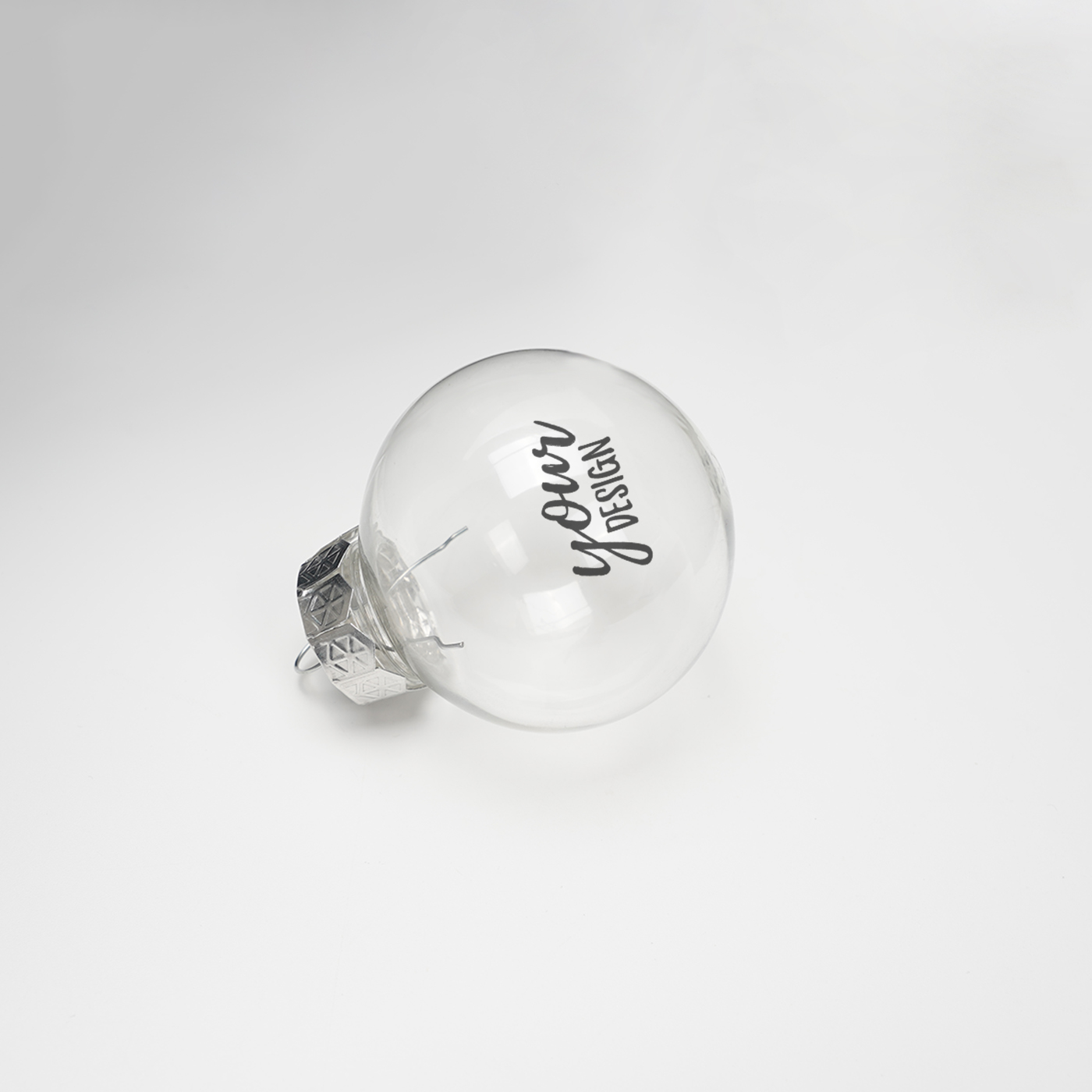 6cm Clear Plastic Ball Ornament1