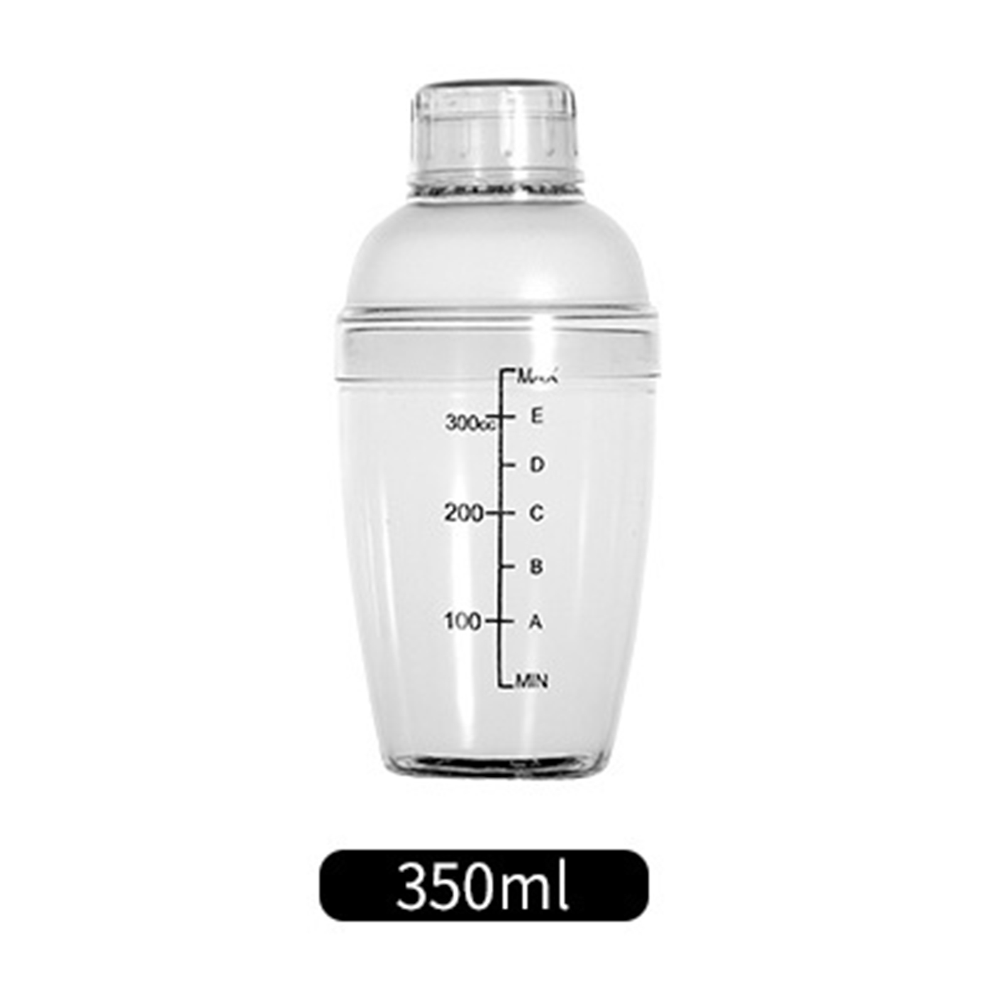 11.8oz. Transparent Cocktail Shaker With Scale2