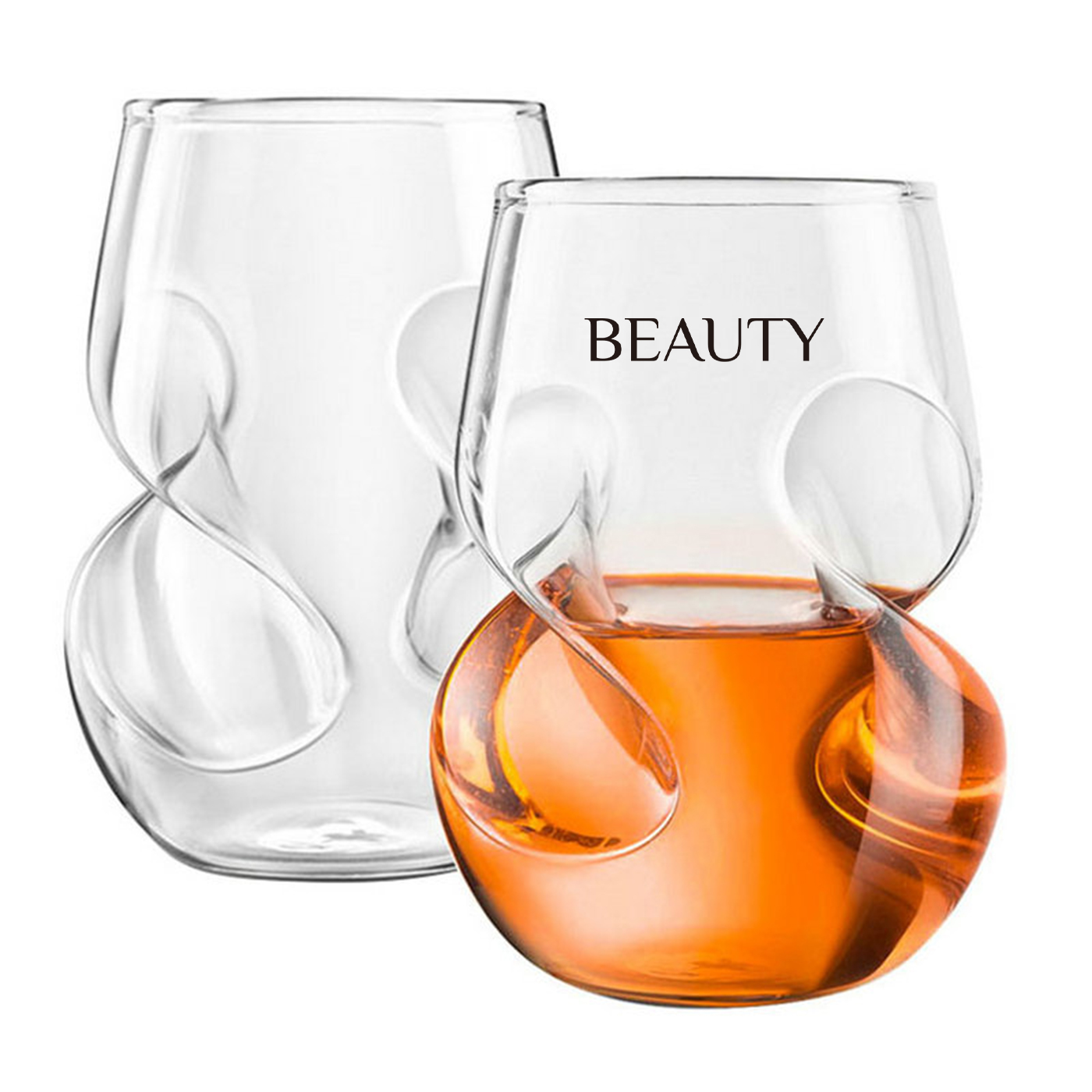 15 oz. Finger Indentations Stemless Wine Glasses