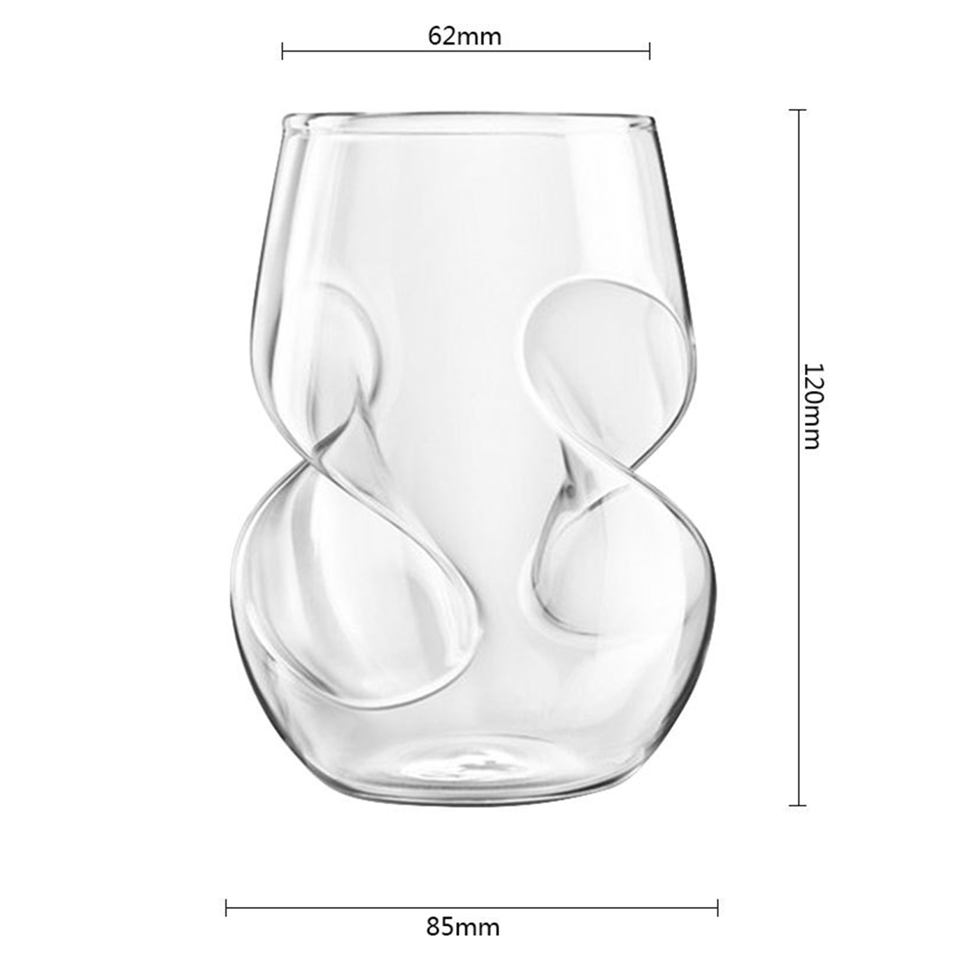 15 oz. Finger Indentations Stemless Wine Glasses2