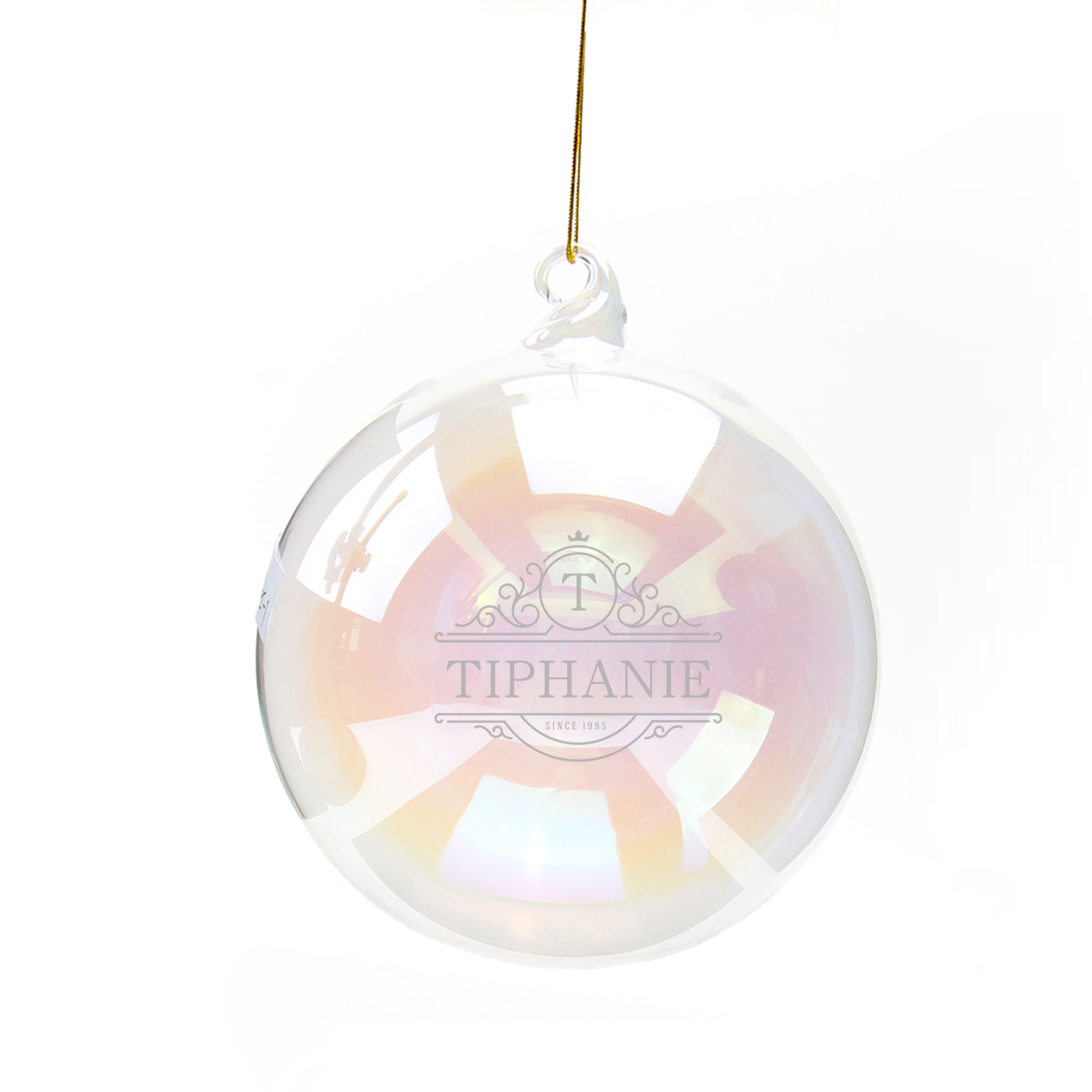 12cm Clear Hanging Glass Ball
