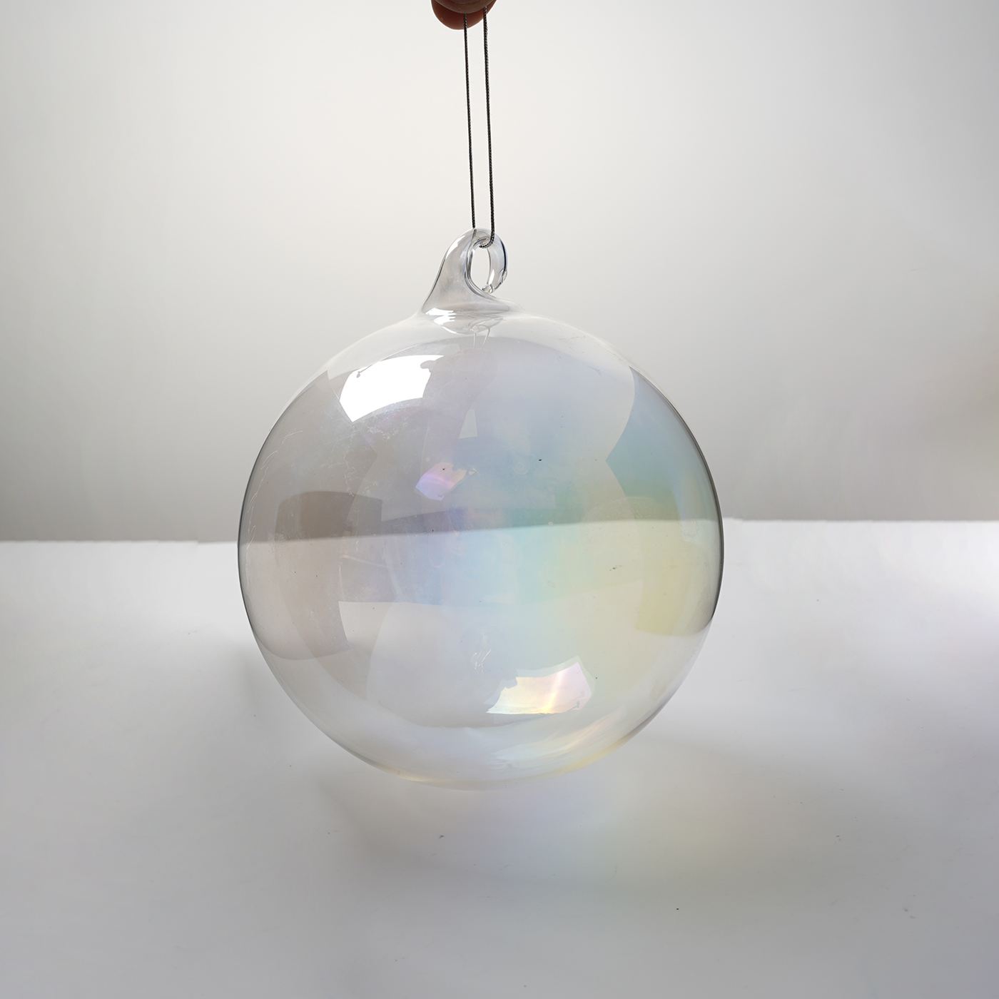 12cm Clear Hanging Glass Ball2