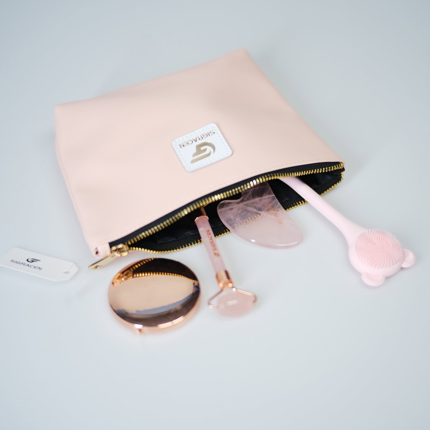 PU Leather Small Travel Cosmetic Bag With Zipper2