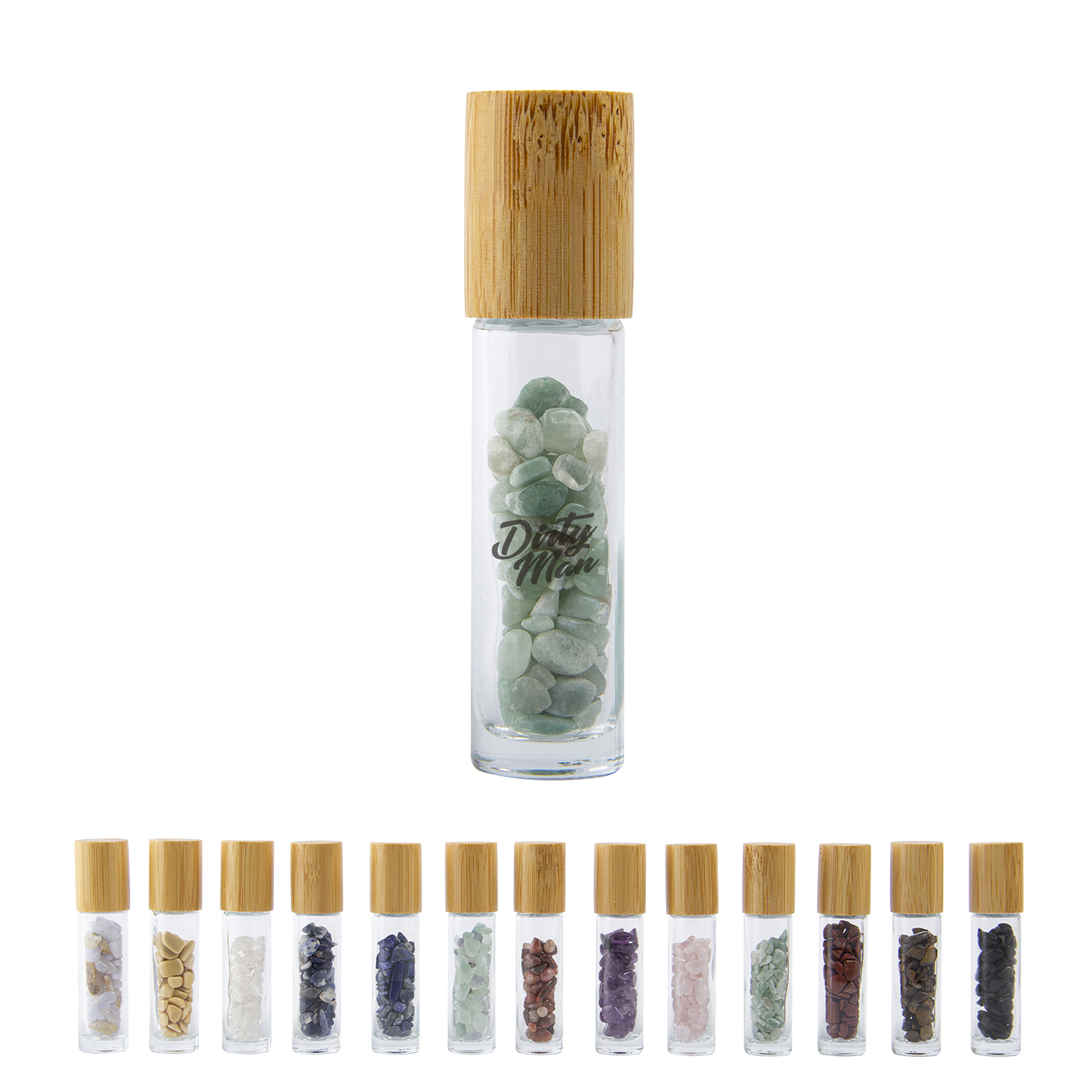 Small Natural Gemstone Roller Ball Bottle