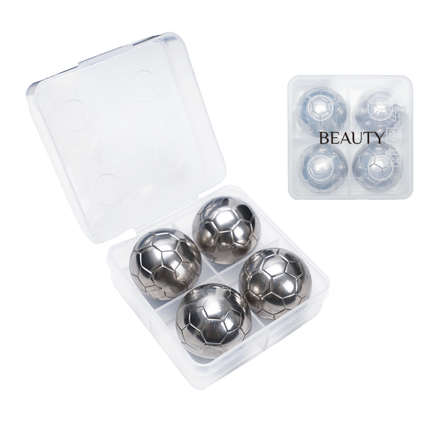 Stainless Steel Football Ice Cubes
