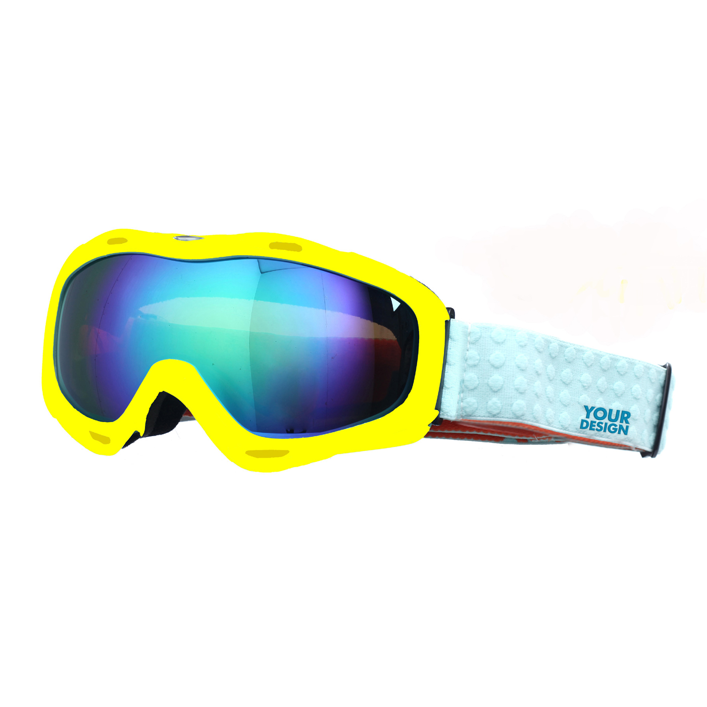 Color Frame Double Layer Ski Goggles1