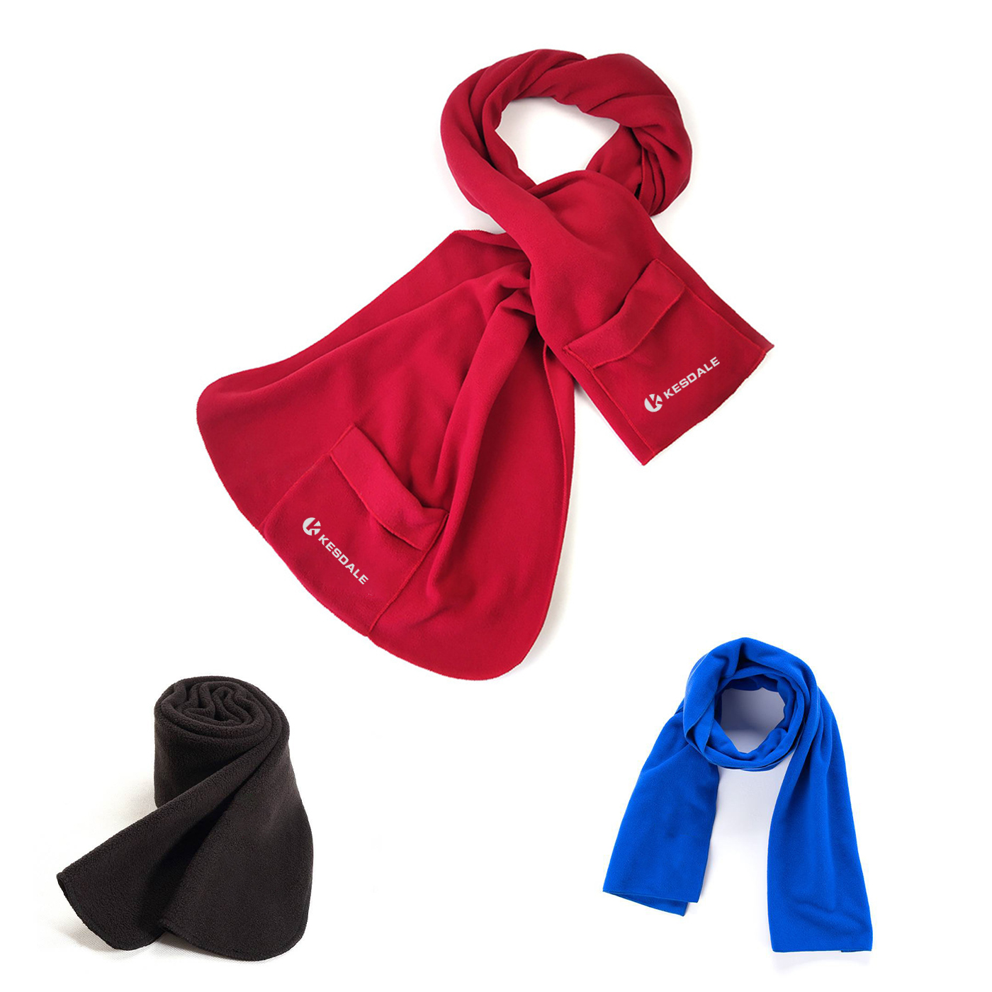 Polar Fleece Pocket Scarf