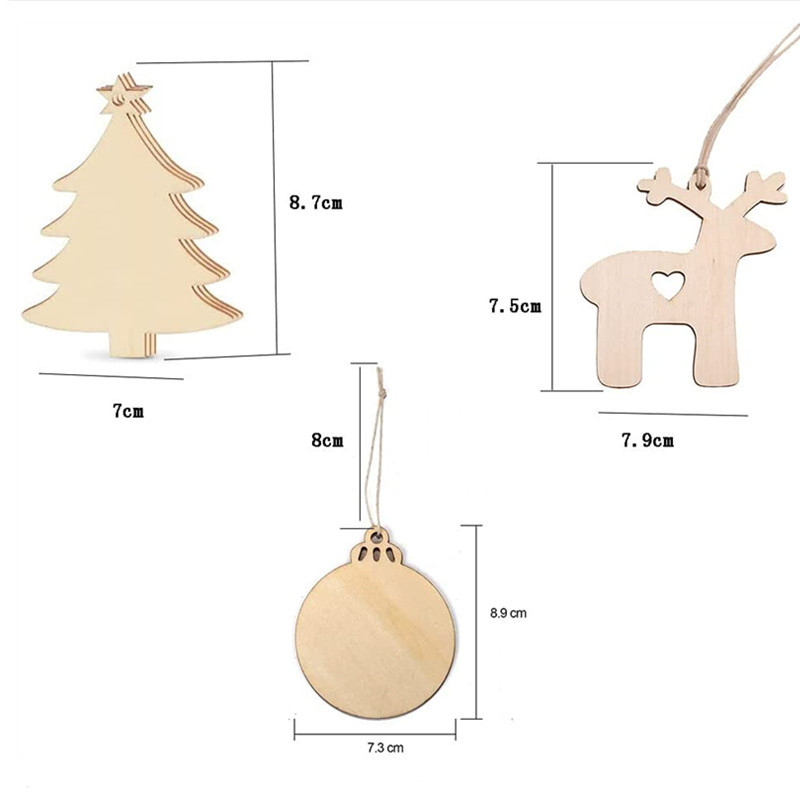 Wooden Christmas Tree Hanging Ornament2