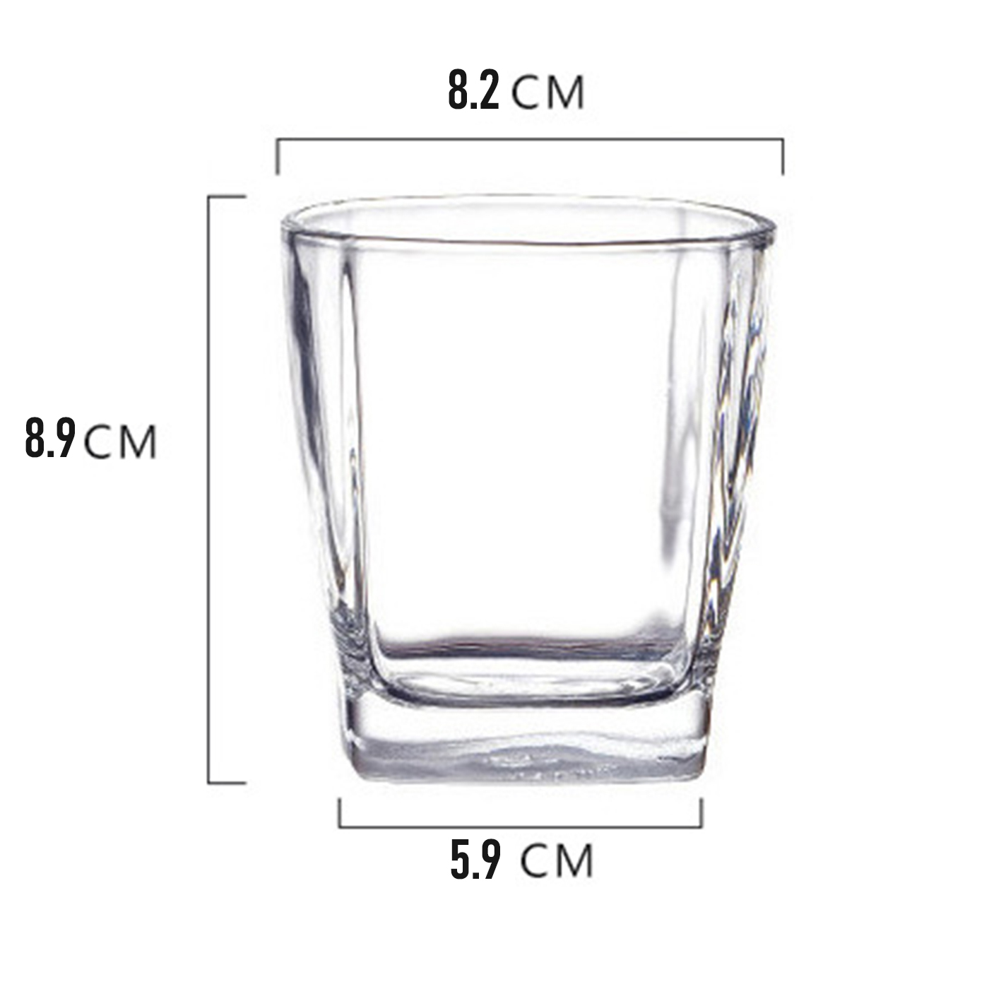 9 oz. Square Drinking Whiskey Glasses1