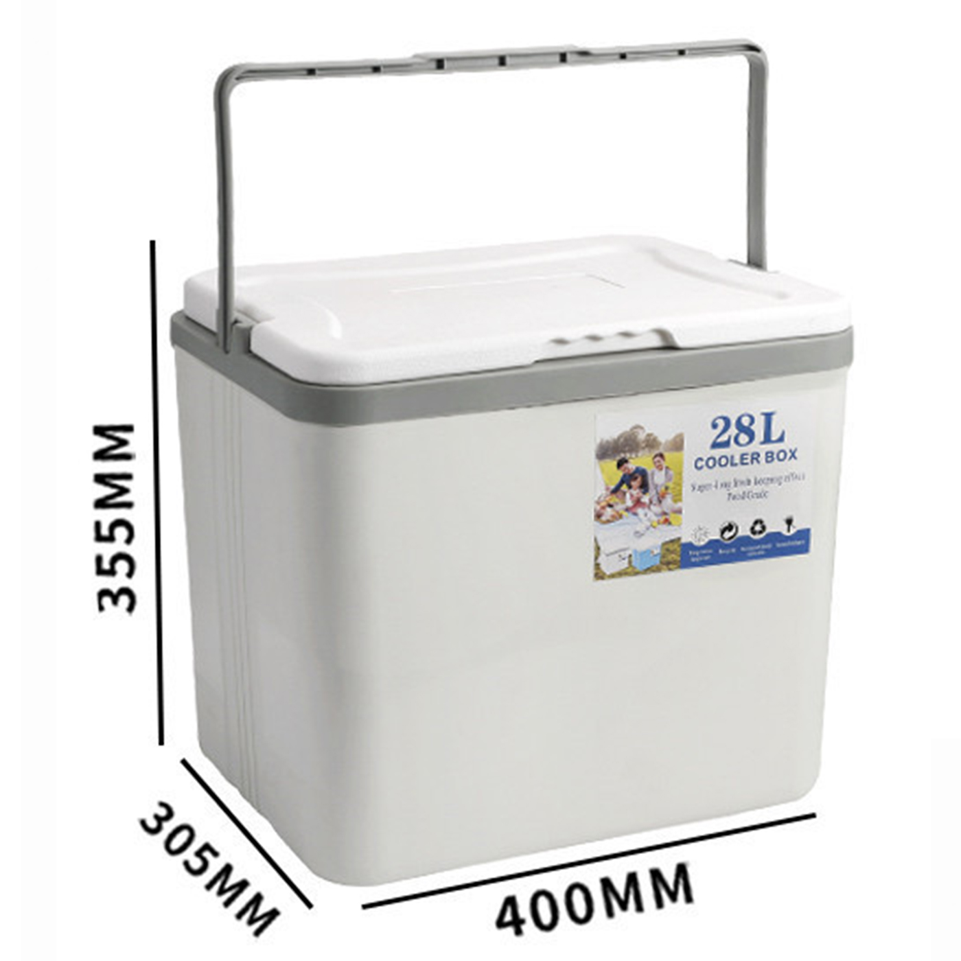 28L Plastic Insulated Ice Cooler Box2