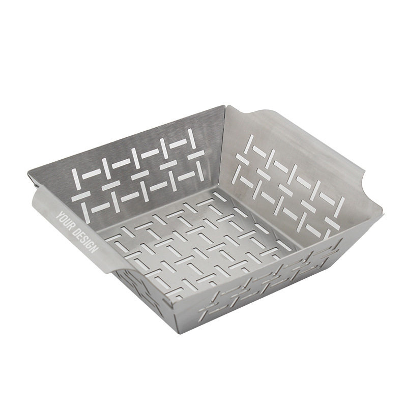 Stainless Steel Square Grilling Basket1
