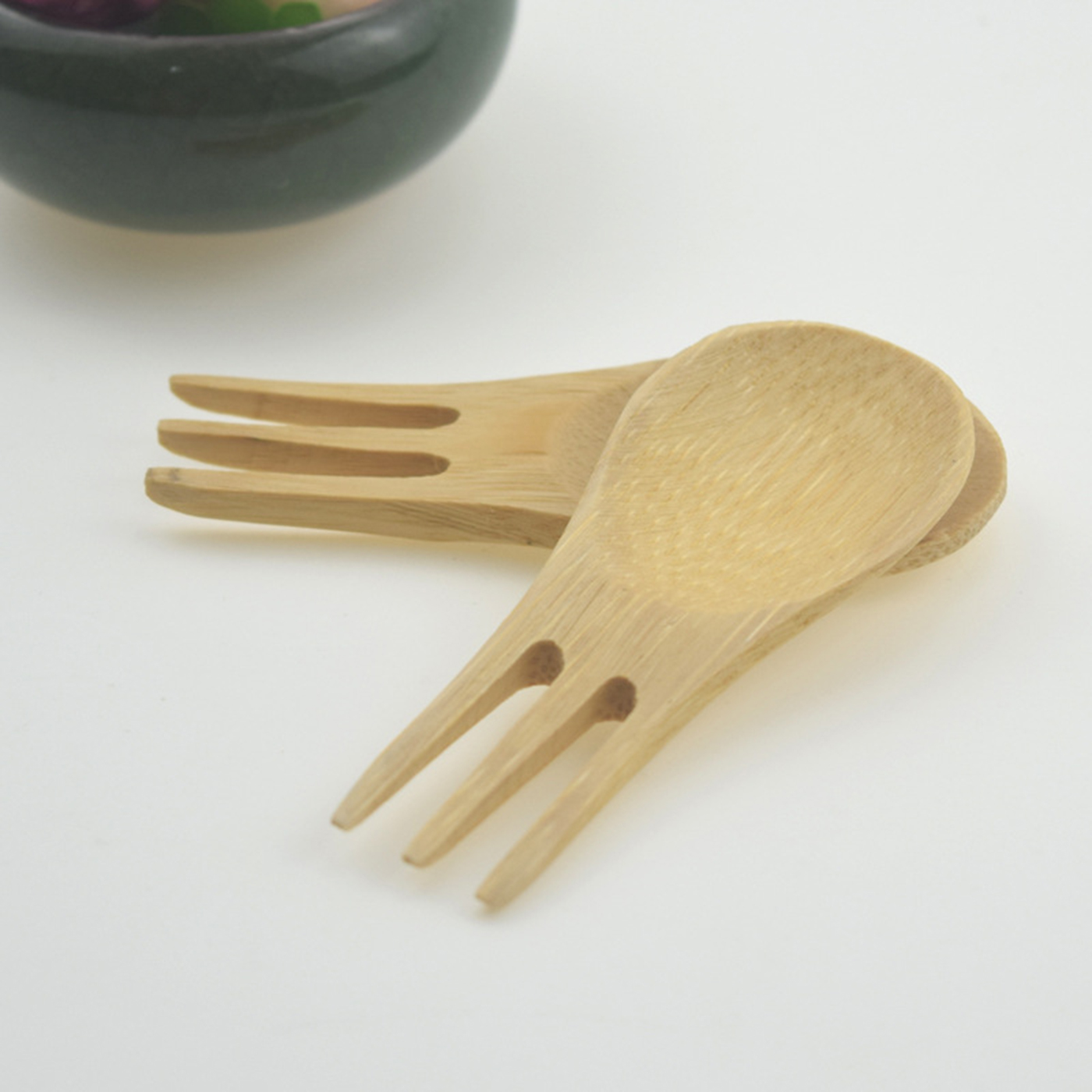 2-in-1 Bamboo Baby Spoon And Fork1