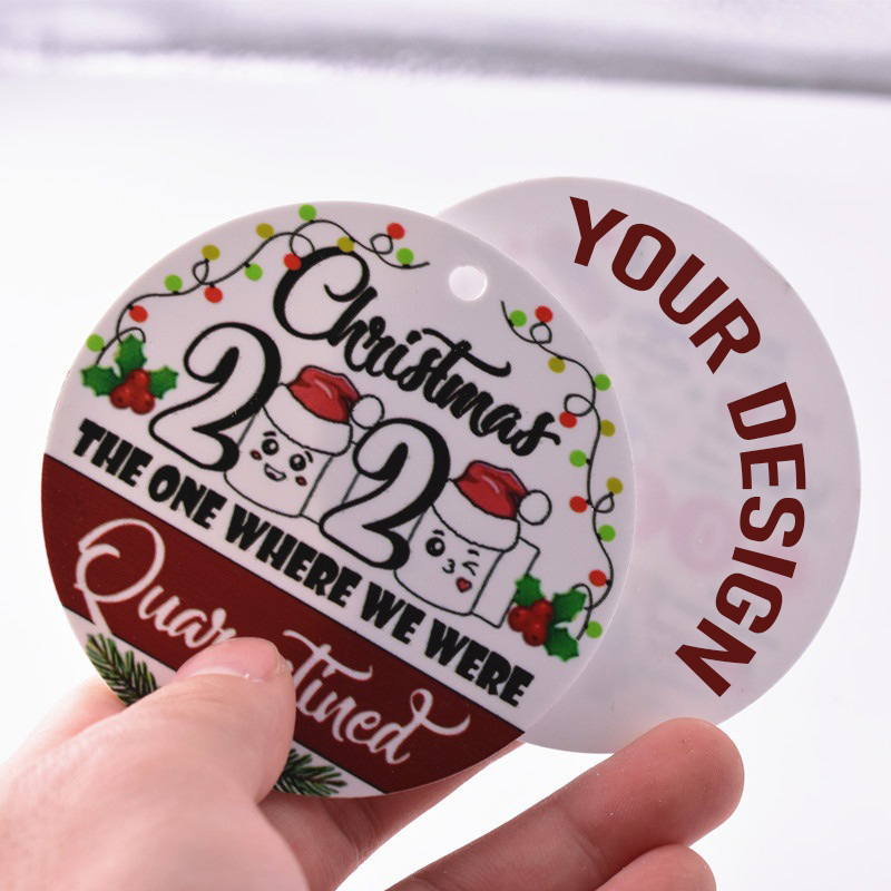 Double Sided Round Acrylic Christmas Ornament