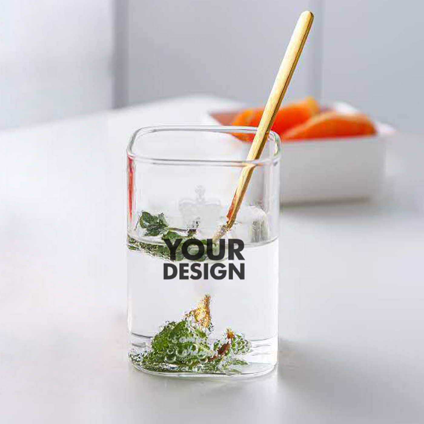 9 oz. Square Glass Water Cup1