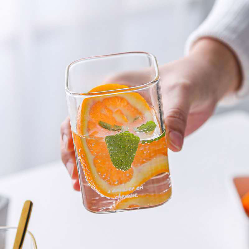 9 oz. Square Glass Water Cup2