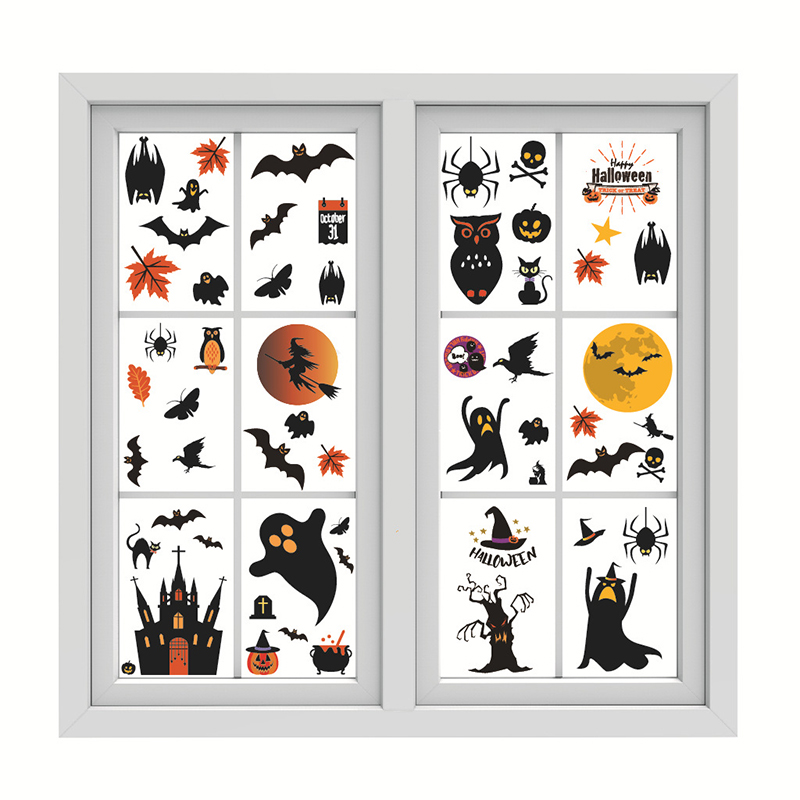 6Pcs PVC Halloween Stickers