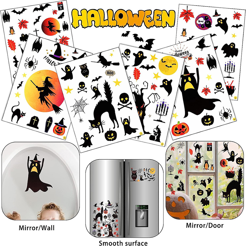 6Pcs PVC Halloween Stickers1