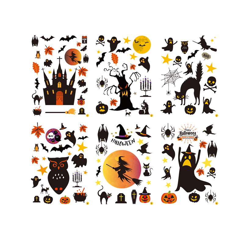 6Pcs PVC Halloween Stickers2