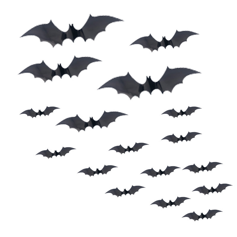 11Pcs 3D Bat Halloween Decoration Decals1