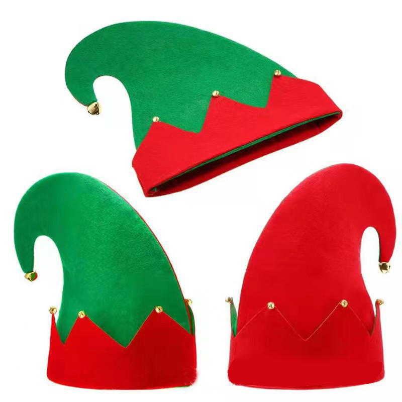 Felt Children's Christmas Elf Shoe And Hat Set4