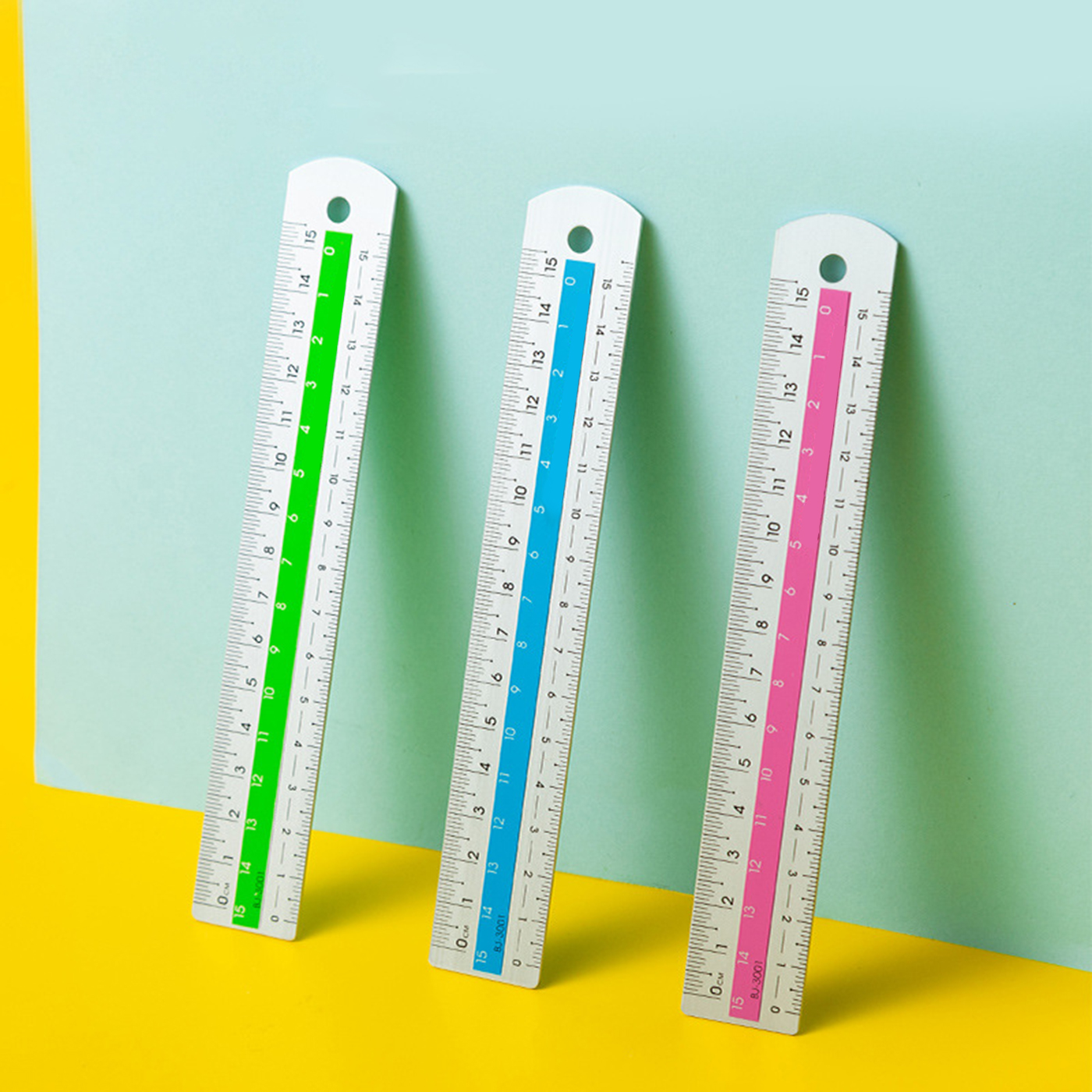 6 Inch Color Cente Aluminum Alloy Ruler2