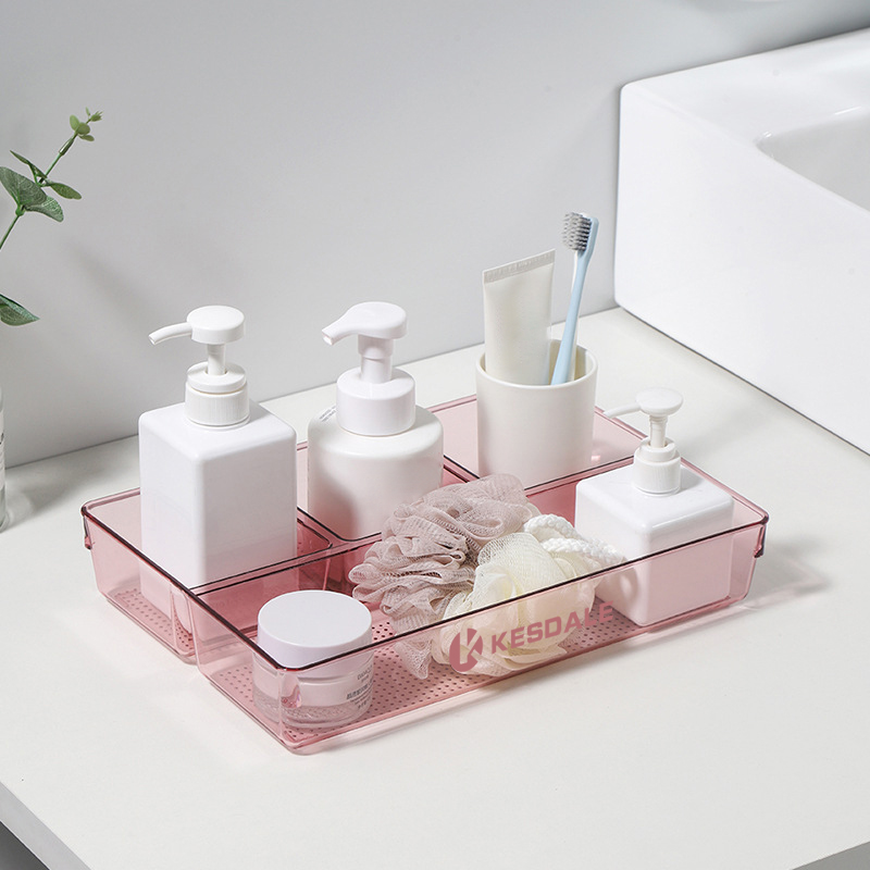Compartment Cosmetic Bathroom Vanity Tray
