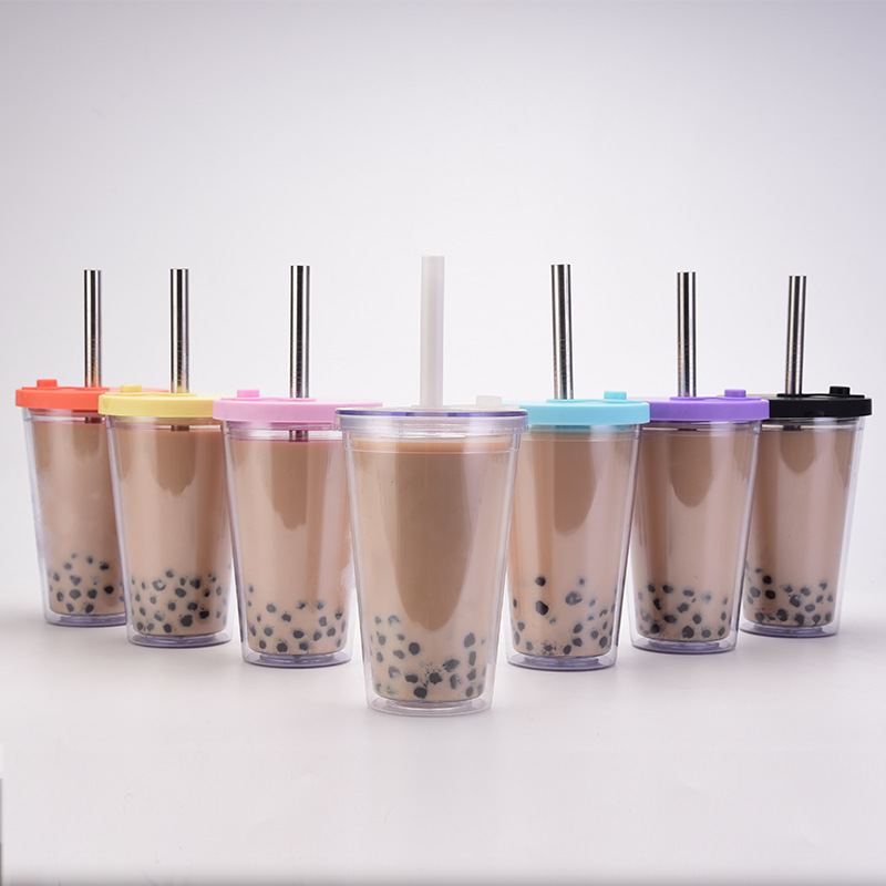 16 oz. Dubble Milk Tea Cup With Straw3