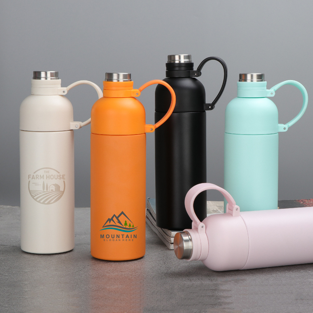 Stainless Steel Water Bottle With Straw Lid