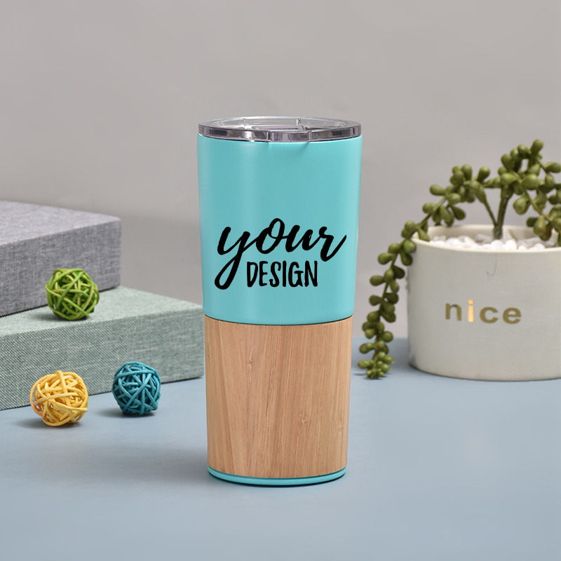 Insulated Coffee Mug With Wood Grain Non-slip Bottom1