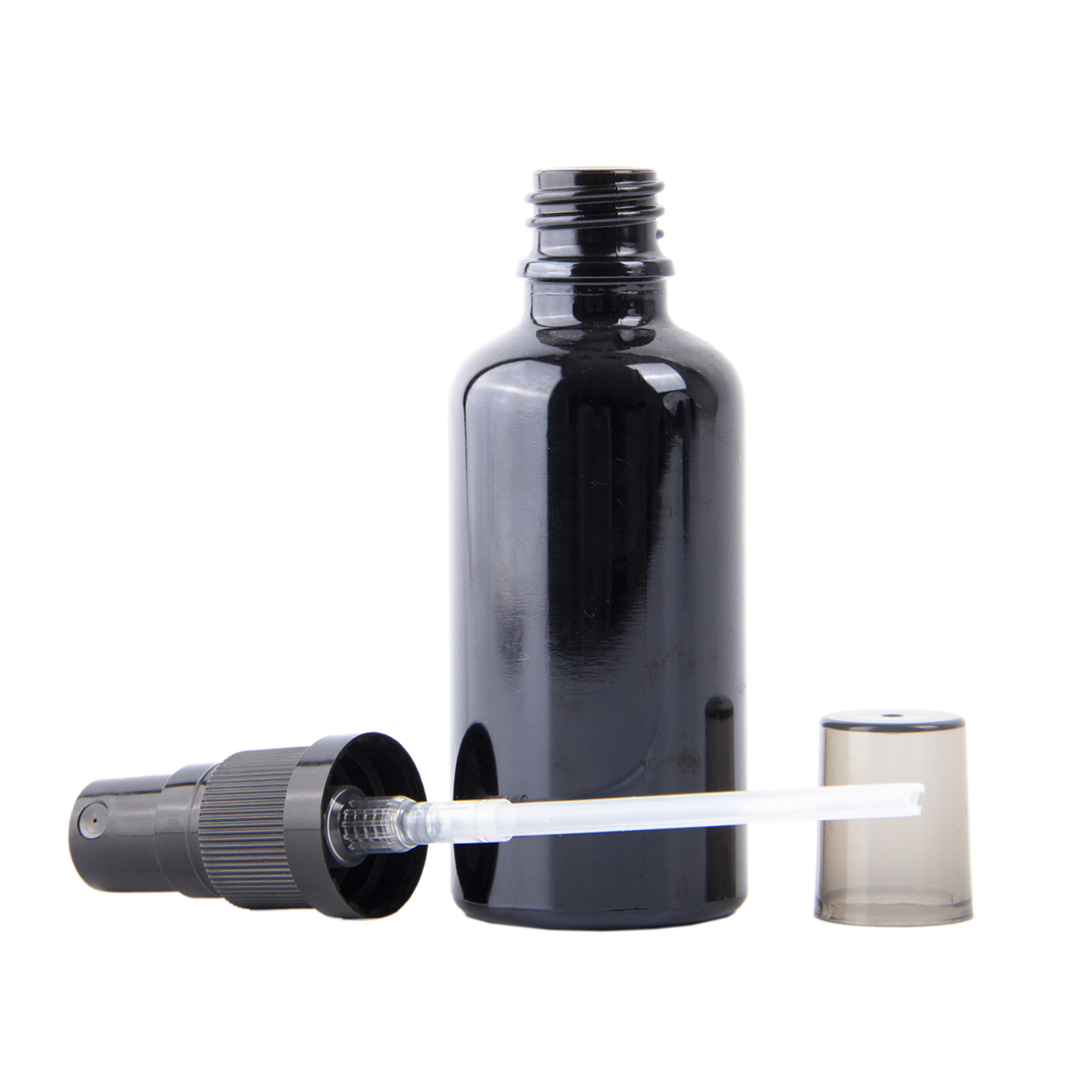2 oz. Black Glass Spray Bottle2