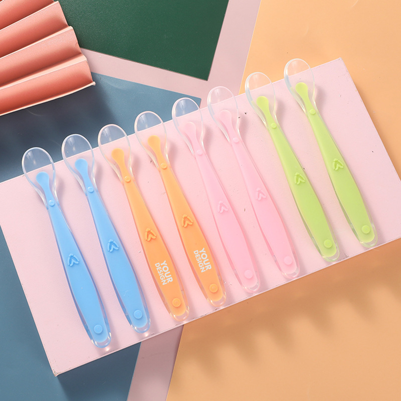Baby Silicone Soft Spoon With Storage Box1