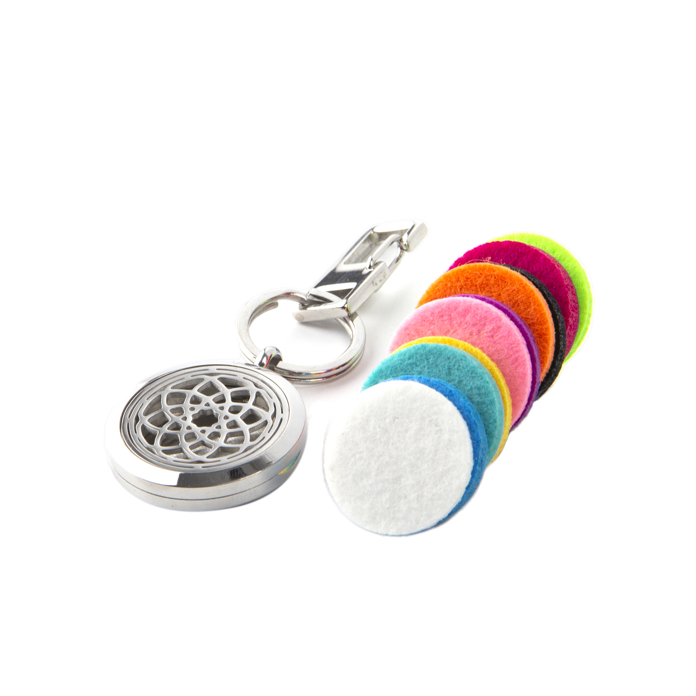 Essential Oil Diffuser Keychain With 10Pcs Refill Pads