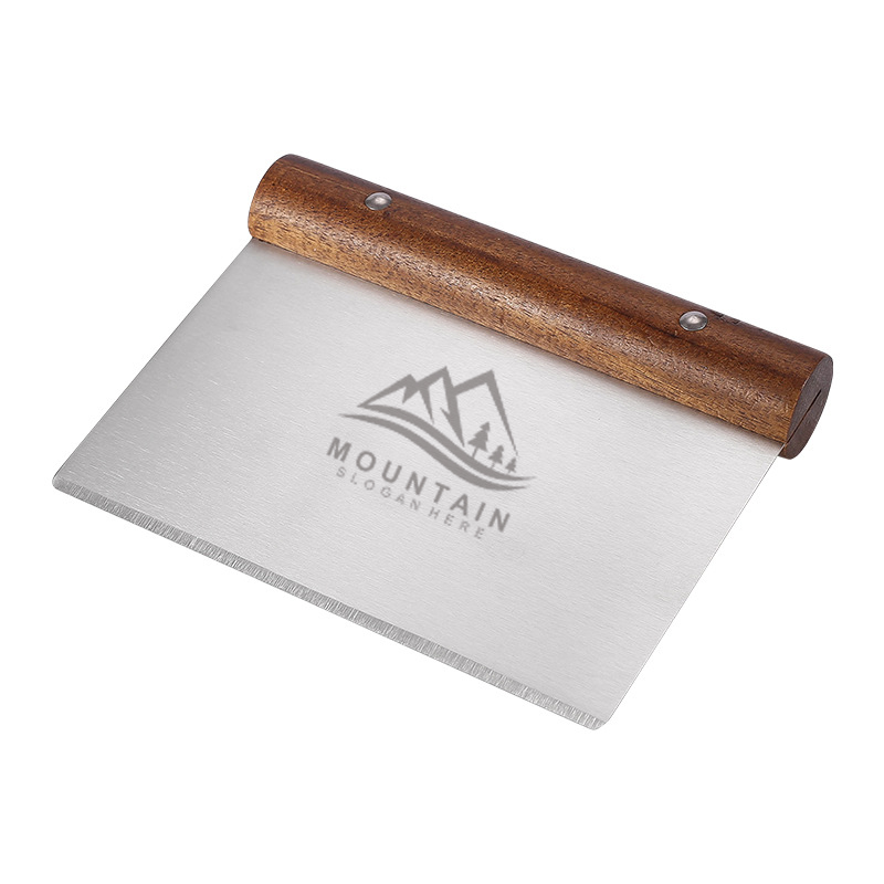 Stainless Steel Scraper With Non-Slip Wooden Handle