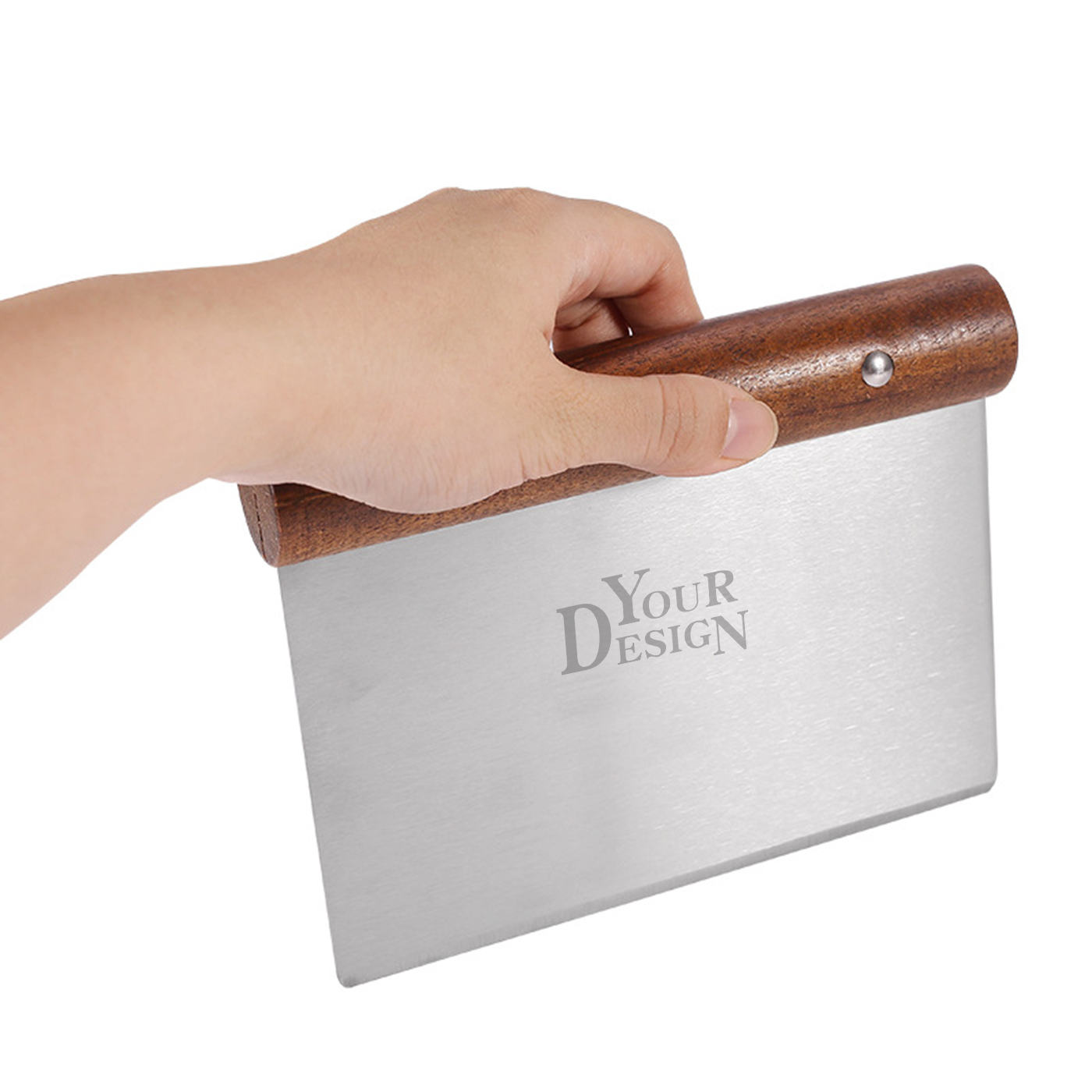 Stainless Steel Scraper With Non-Slip Wooden Handle3