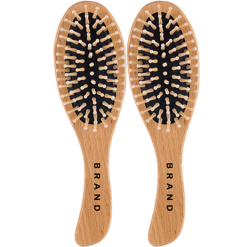 Bamboo Hair Brush With Wooden Pin